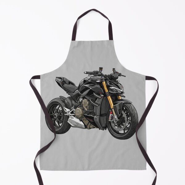 Item preview, Black Ducati Streetfighter V4 Hypernaked Motorcycle Illustration designed and sold by Motorline44.