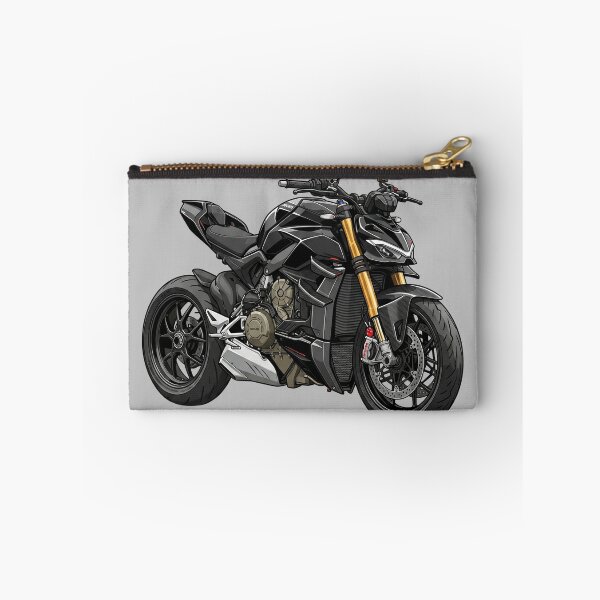 Item preview, Black Ducati Streetfighter V4 Hypernaked Motorcycle Illustration designed and sold by Motorline44.