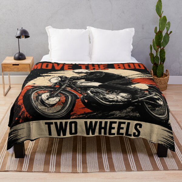 Item preview, Four Wheels Move the Body Two Wheels Move the Soul | Vintage Motorcycle Rider Wall Art | Cafe Racer Biker Gift | Retro Motorbike Quote Poster designed and sold by AbstractAuraArt.