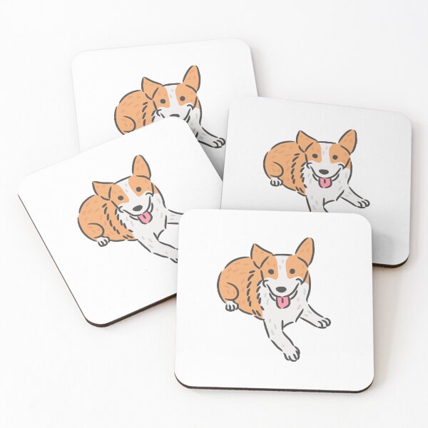 Item preview, Cute Corgi Dog Happy Smiling Cartoon Illustration. designed and sold by monkik.