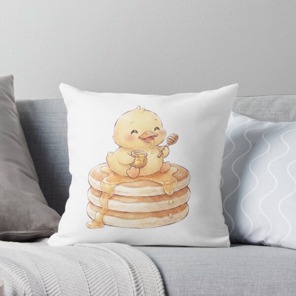 Item preview, Kawaii Duck on Fluffy Pancakes - Cute Sweet Honey Breakfast designed and sold by 0Zetgest.