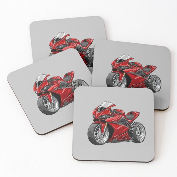 Item preview, Red Energica Ego Plus Electric Superbike Motorcycle Illustration designed and sold by Motorline44.