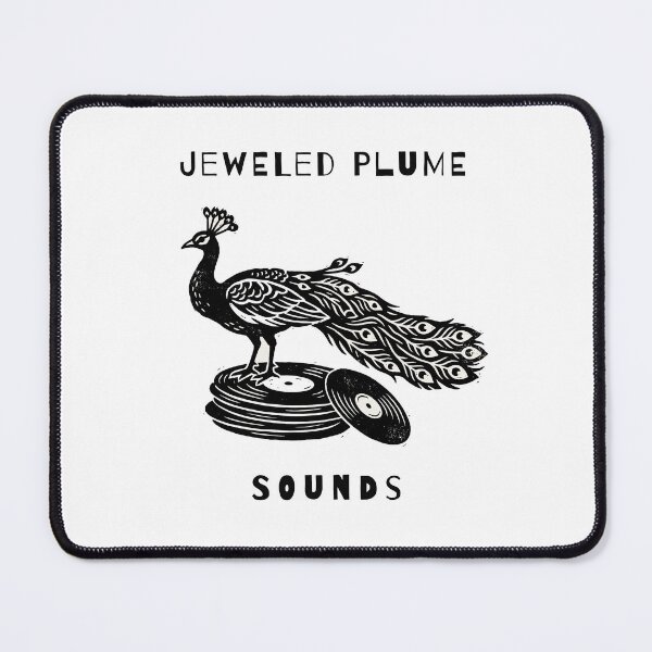 Item preview, Jeweled Plume Sounds – Vintage Peacock Vinyl T-Shirt designed and sold by Klevertee.