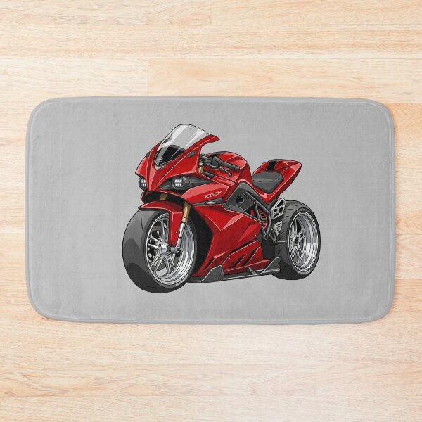 Item preview, Red Energica Ego Plus Electric Superbike Motorcycle Illustration designed and sold by Motorline44.