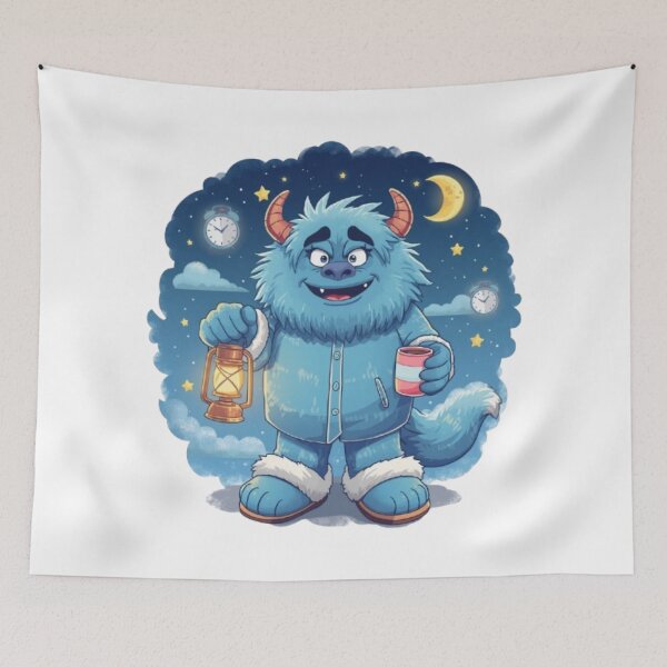 Item preview, Night Shift Monster Sticker | Cute Sleepy Monster Cozy Night Design designed and sold by Stylestickers55.