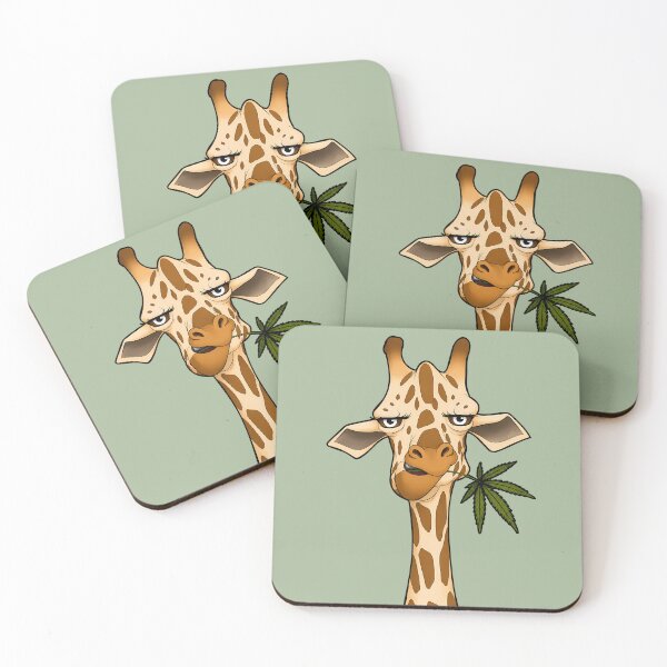Item preview, Leaf Me Alone | Funny High Giraffe Stoner Design designed and sold by Cannaxes Studio.