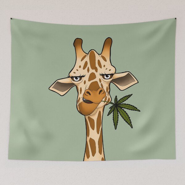 Item preview, Leaf Me Alone | Funny High Giraffe Stoner Design designed and sold by Cannaxes Studio.