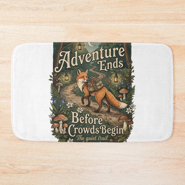 Item preview, Adventure Ends Before Crowds Begin Shirt | Funny Introvert Hiking Fox Nature Lover Gift designed and sold by softmind studio.