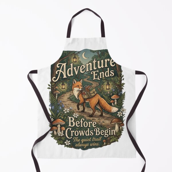 Item preview, Adventure Ends Before Crowds Begin Shirt | Funny Introvert Hiking Fox Nature Lover Gift designed and sold by softmind studio.