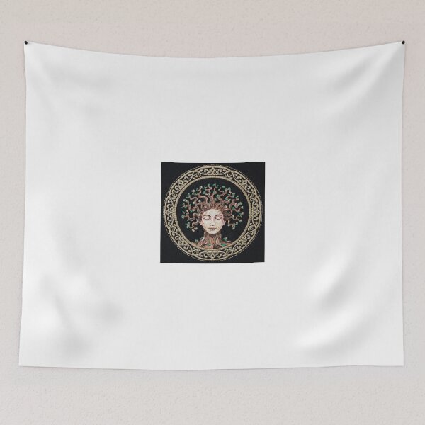 Item preview, Medusa under a beautiful blooming flower plant  designed and sold by Nova-Print-plus.