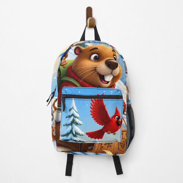 Item preview, Happy Beaver Adventures – Snowy Sled Adventure designed and sold by Clothes With Smiling Animals Walt Gral.