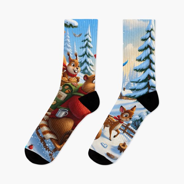 Item preview, Happy Beaver Adventures – Snowy Sled Adventure designed and sold by Clothes With Smiling Animals Walt Gral.
