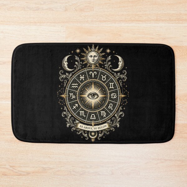 Item preview, Vintage Mystic Zodiac Wheel Occult Astrology Art designed and sold by TSshirtShoppe.