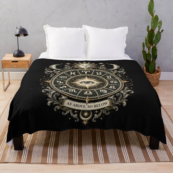 Item preview, Vintage Mystic Zodiac Wheel Occult Astrology Art designed and sold by TSshirtShoppe.