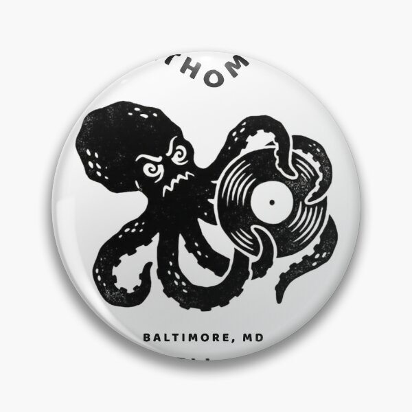 Item preview, Nine Fathom Records – Vintage Octopus Vinyl T-Shirt designed and sold by Klevertee.