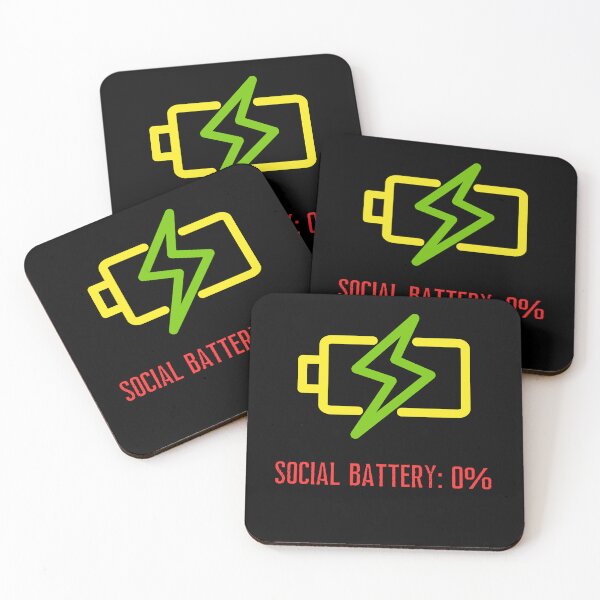 Item preview, Social Battery 0 Percent Funny Introvert Humor designed and sold by eMeS-Design.