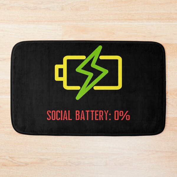 Item preview, Social Battery 0 Percent Funny Introvert Humor designed and sold by eMeS-Design.