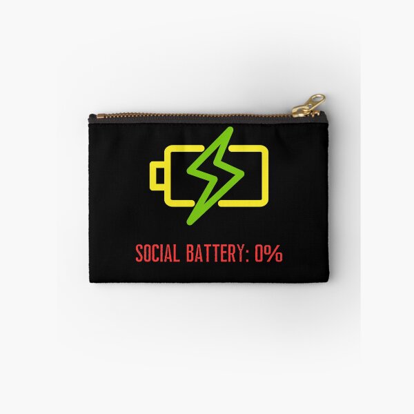 Item preview, Social Battery 0 Percent Funny Introvert Humor designed and sold by eMeS-Design.