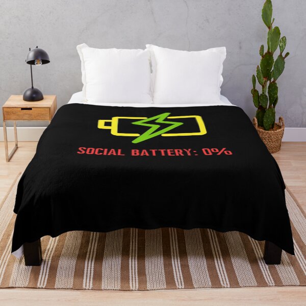Item preview, Social Battery 0 Percent Funny Introvert Humor designed and sold by eMeS-Design.
