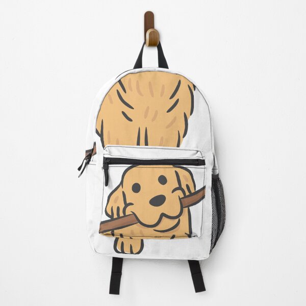 Item preview, Cute Golden Retriever Dog Holding Stick Cartoon. designed and sold by monkik.