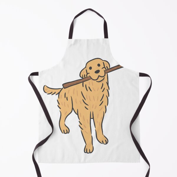 Item preview, Cute Golden Retriever Dog Holding Stick Cartoon. designed and sold by monkik.