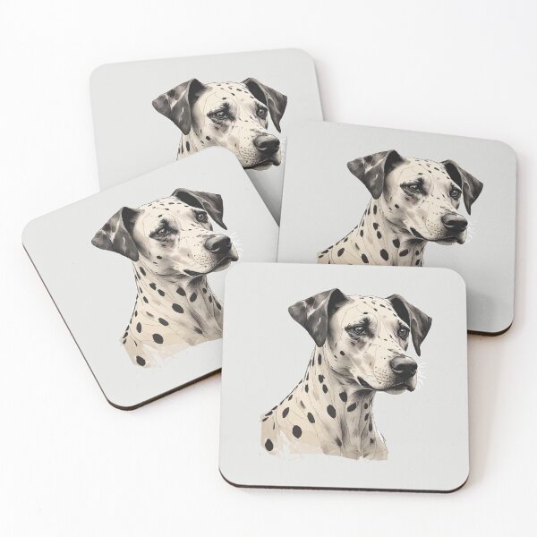 Aperçu de l'œuvre Portrait géométrique d'un dalmatien - Art animalier moderne créée et vendue par Tklezardesigns.