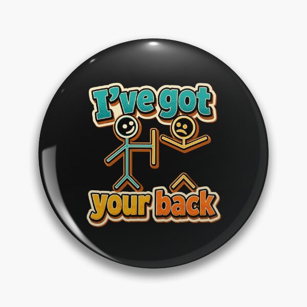 Item preview, Funny Man with Stick Spine Pun I've Got Your Back Frinedship Humor Gift  designed and sold by alenaz.