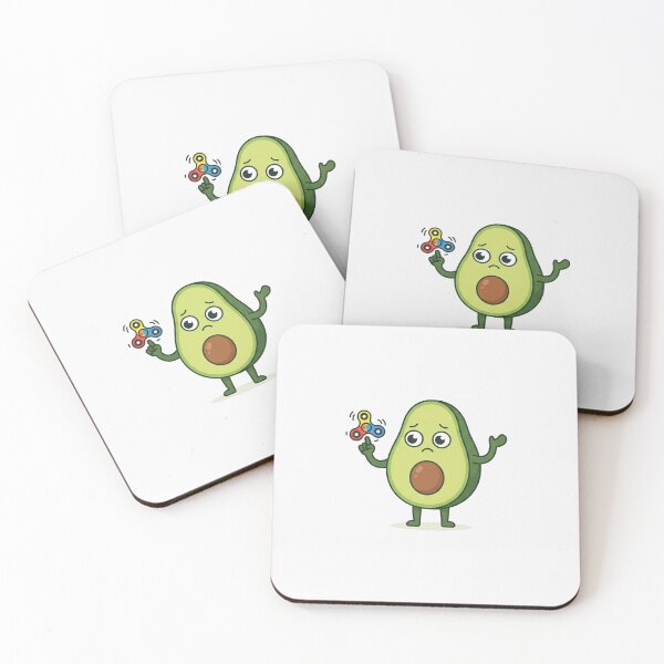 Item preview, Cute Sad Avocado Playing Fidget Spinner designed and sold by Owcomm.