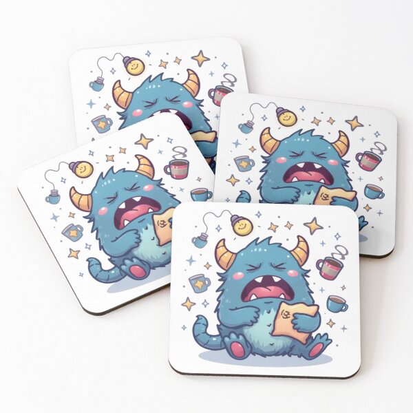 Item preview, Night Shift Monster Sticker | Cute Sleepy Monster Night Worker Design designed and sold by Stylestickers55.