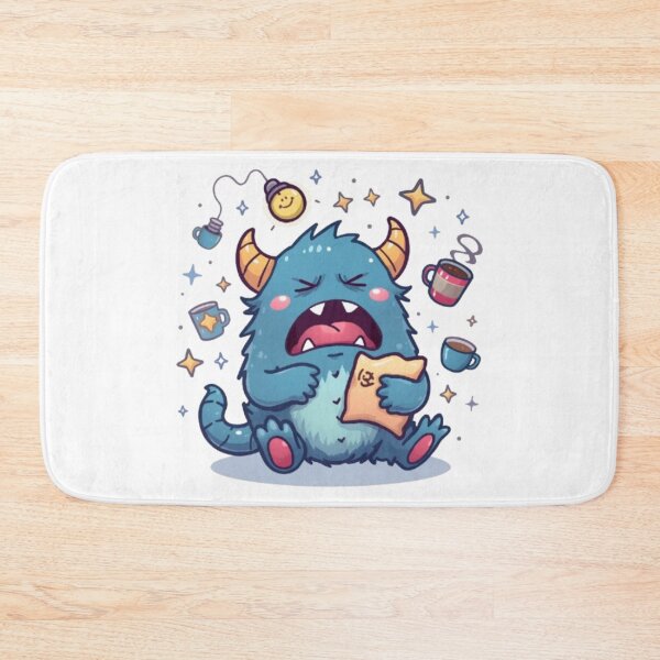 Item preview, Night Shift Monster Sticker | Cute Sleepy Monster Night Worker Design designed and sold by Stylestickers55.
