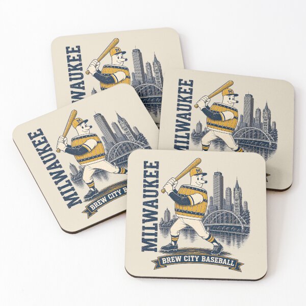 Item preview, Milwaukee Brew City Baseball Vintage Barrelman, Retro Wisconsin Baseball Skyline Tee designed and sold by GhostDawgs.