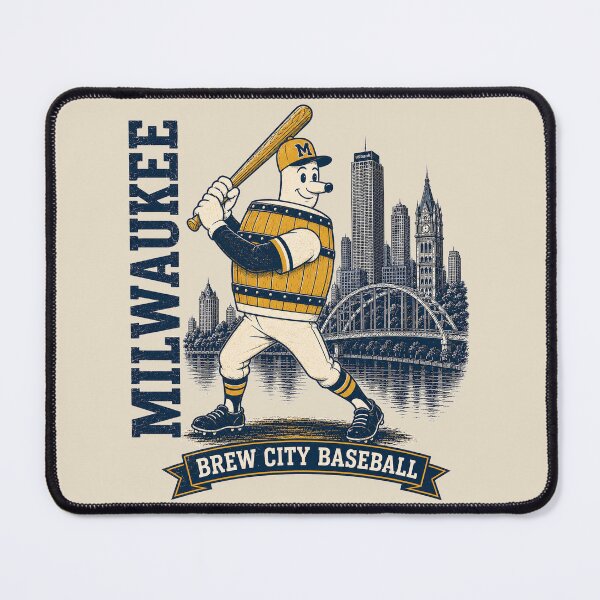 Item preview, Milwaukee Brew City Baseball Vintage Barrelman, Retro Wisconsin Baseball Skyline Tee designed and sold by GhostDawgs.
