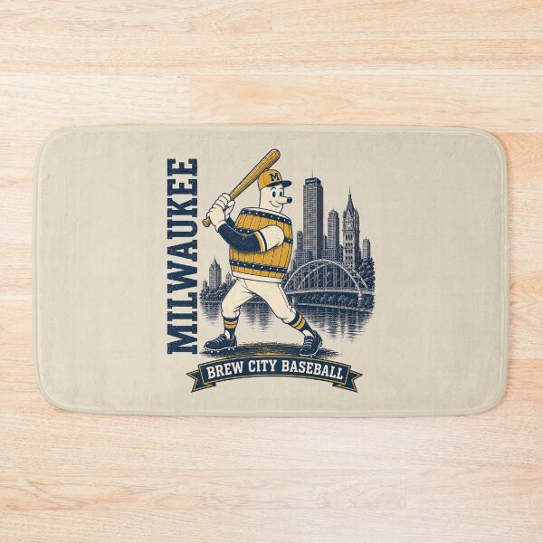 Item preview, Milwaukee Brew City Baseball Vintage Barrelman, Retro Wisconsin Baseball Skyline Tee designed and sold by GhostDawgs.