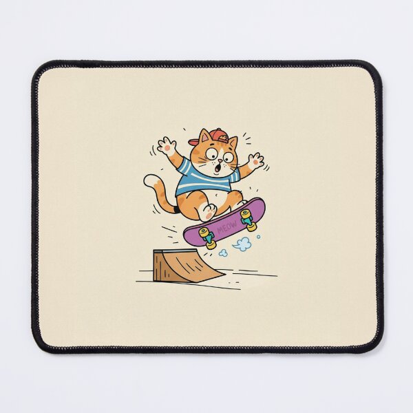 Item preview, Cute Orange Cat Doing Skateboard Tricks designed and sold by Owcomm.