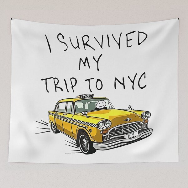 Item preview, I Survived My Trip To NYC Funny Vintage Yellow Taxi Travel designed and sold by Phil Ben.