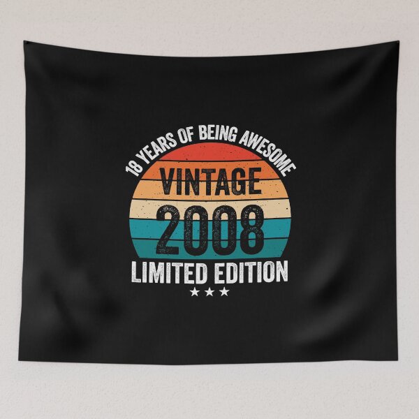 Item preview, Vintage 2008 18 Years Of Being Awesome 18th Birthday Retro Sunset designed and sold by IsDesignHub.