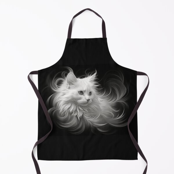 Item preview, White Cat in Silken Swirls designed and sold by djovan.