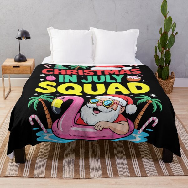 Item preview, Christmas In July Squad Funny Summer Santa Flamingo Tropical Holiday Party designed and sold by Phil Ben.