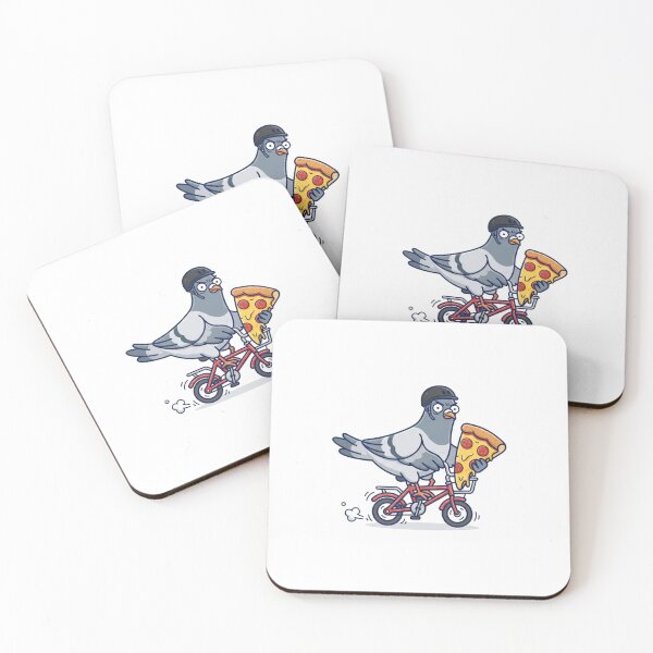 Item preview, Funny Pigeon Delivering A Pizza Slice designed and sold by Owcomm.