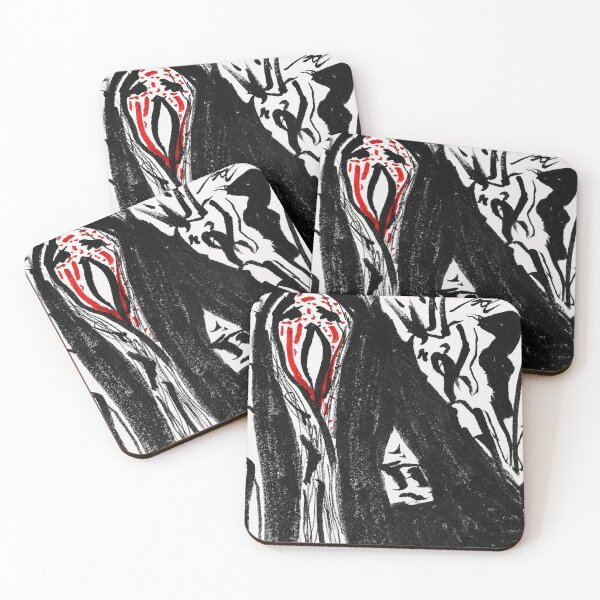 Item preview, 'Red Witness' | Abstract Black Ink Horror Art designed and sold by OtherworldlyIdeas.