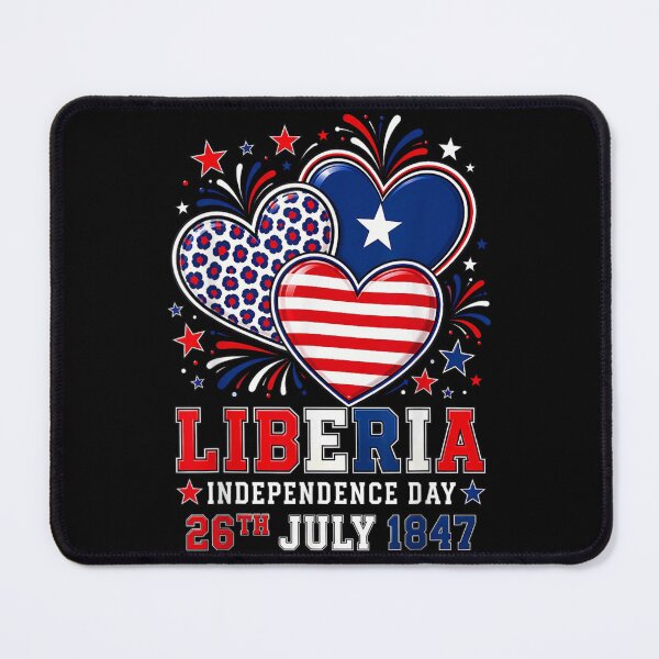 Item preview, Liberia Independence Day Patriotic Hearts National Pride Celebration July Twenty Sixth designed and sold by Phil Ben.