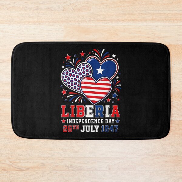 Item preview, Liberia Independence Day Patriotic Hearts National Pride Celebration July Twenty Sixth designed and sold by Phil Ben.