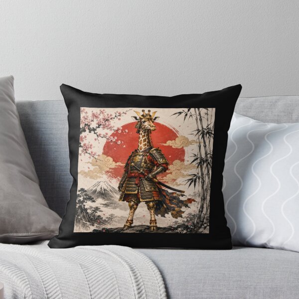 Item preview, Samurai Giraffe Japanese Style Animal Art designed and sold by EuropeanPrints.