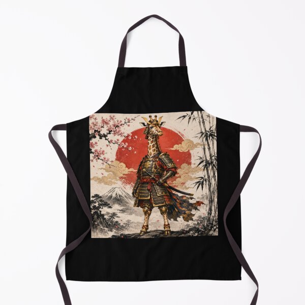 Item preview, Samurai Giraffe Japanese Style Animal Art designed and sold by EuropeanPrints.