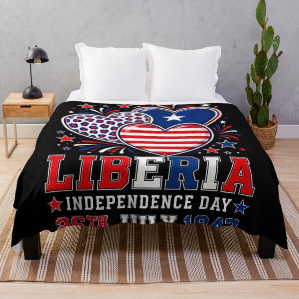 Item preview, Liberia Independence Day Patriotic Hearts National Pride Celebration July Twenty Sixth designed and sold by Phil Ben.