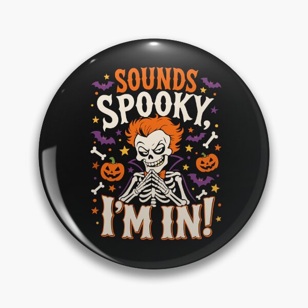 Item preview, Sounds Spooky I'm In Red Hair Skeleton Funny Halloween Saying  designed and sold by alenaz.