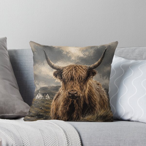 Item preview, Stoic Highland Cow in the Scottish Highlands designed and sold by naturalsurvival.