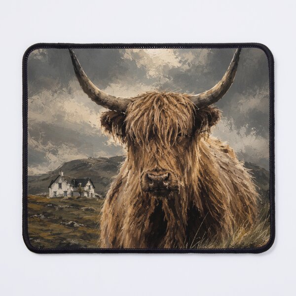 Item preview, Stoic Highland Cow in the Scottish Highlands designed and sold by naturalsurvival.