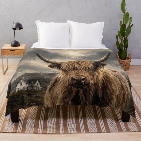 Item preview, Stoic Highland Cow in the Scottish Highlands designed and sold by naturalsurvival.
