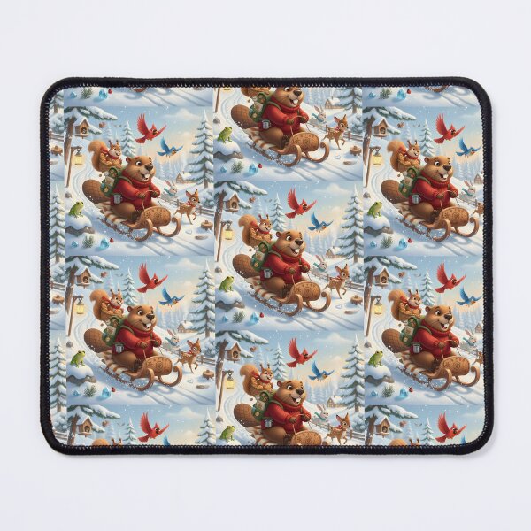 Item preview, Happy Beaver Adventures – Snowy Sled Adventure designed and sold by Clothes With Smiling Animals Walt Gral.